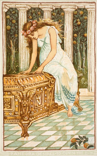 Pandora Desires to Open the Box, Illustration from 
